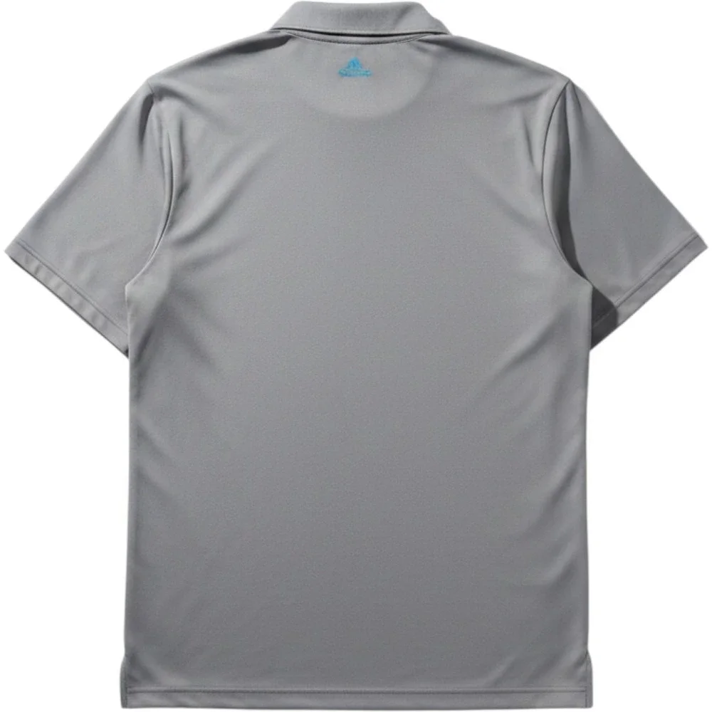 Adidas Golf Climacool Polo Men's L Gray Blue Stripe Golfcore Preppy EUC